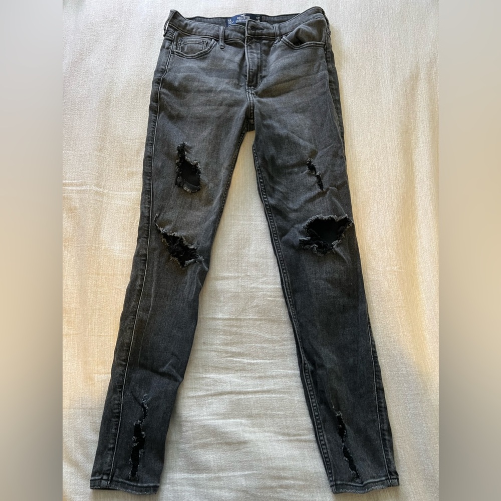 Black Ripped Hollister Jeans